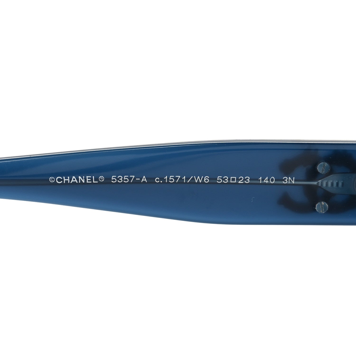 Chanel Acetate Mirror CC Square Fall Sunglasses 5357 Blue 5 of 7