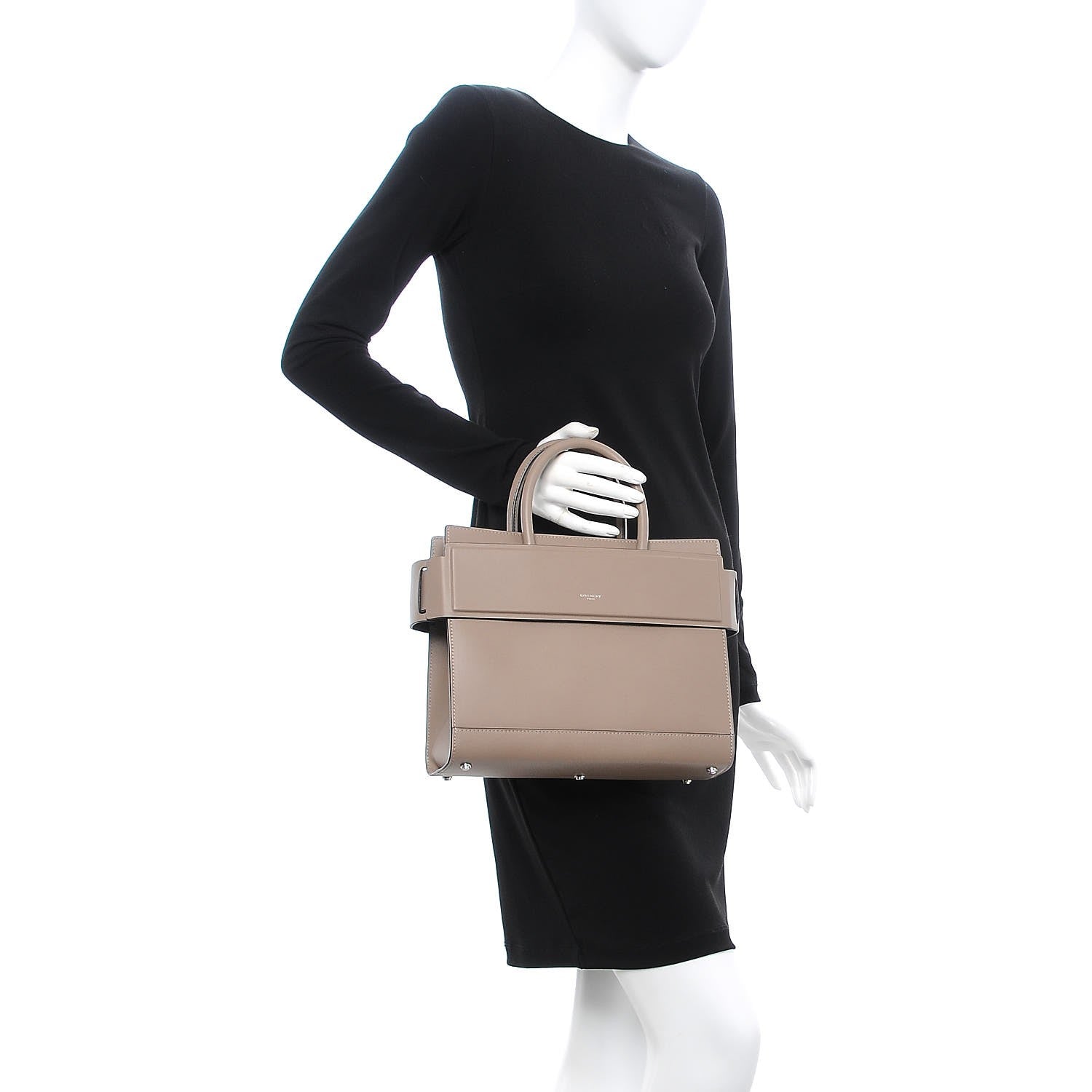 Givenchy Smooth Calfskin Small Horizon Satchel Mastic 3 of 8