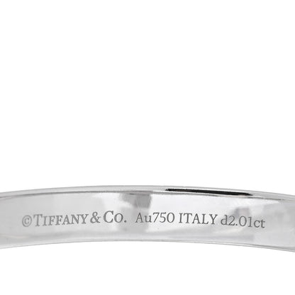 Tiffany 18K White Gold Diamond Wide T T1 Hinged Bangle Bracelet 3 of 3