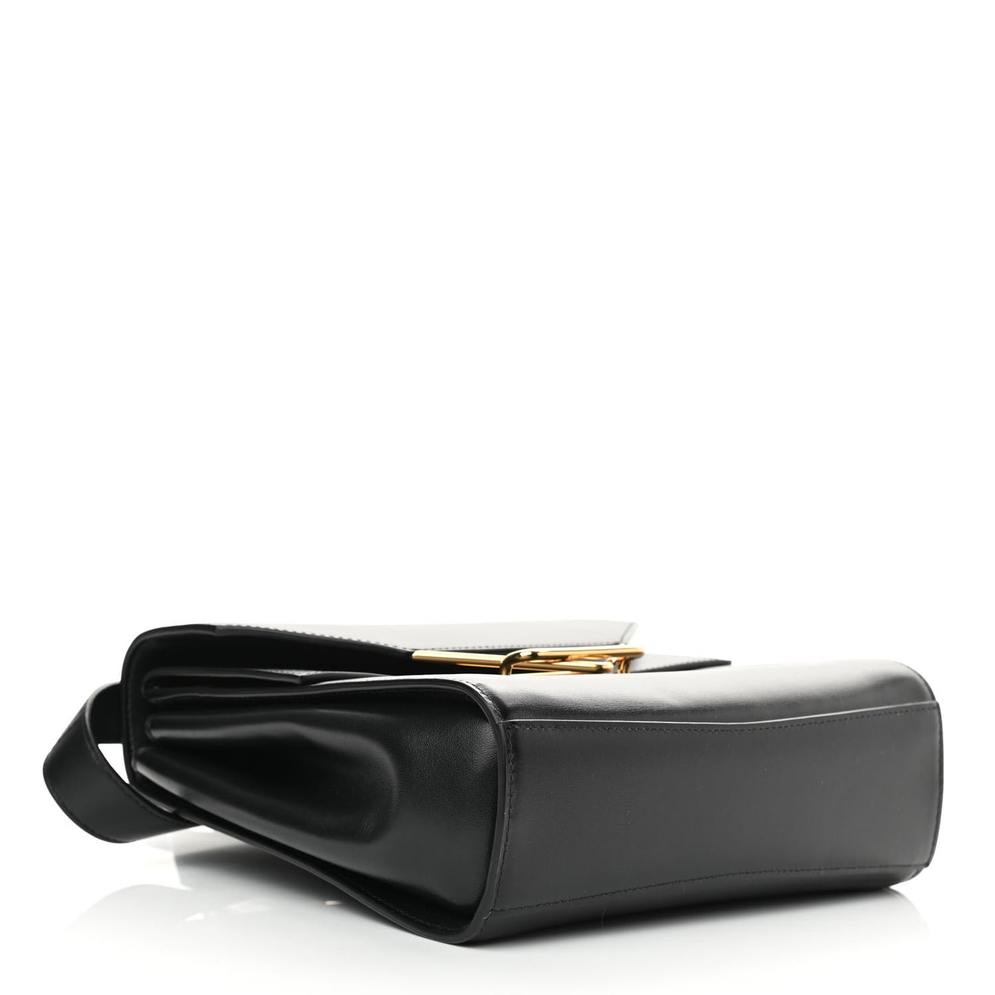 Box Calfskin Nappa Clip Bag Black