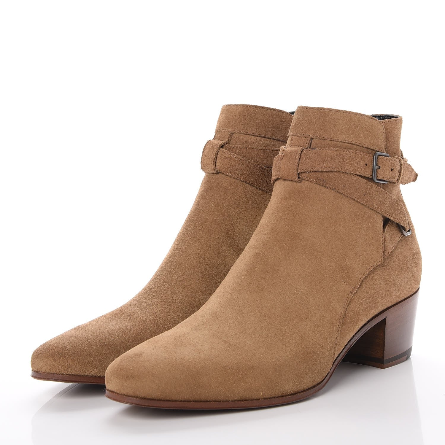 Saint Laurent Suede Blake Ankle Boots 37 New Sigaro 3 of 10