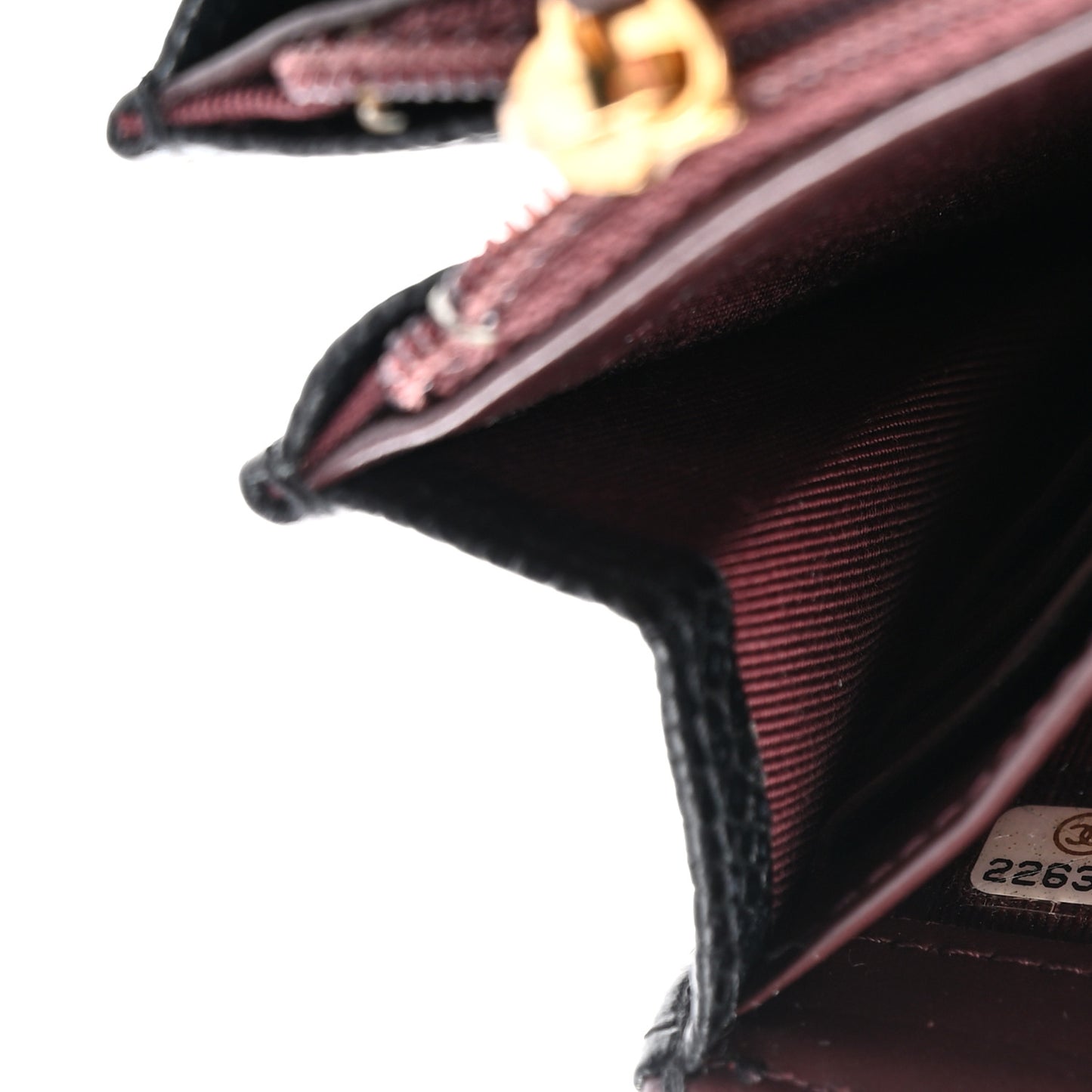 Caviar Quilted Large Gusset Flap Wallet Black