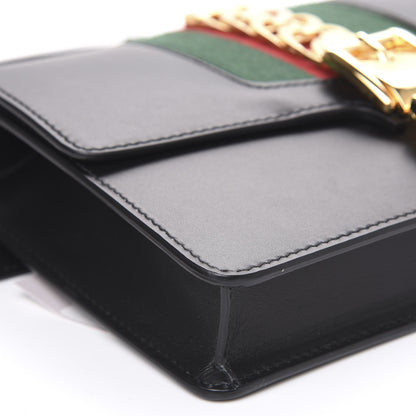 Gucci Calfskin Sylvie Belt Bag Black 7 of 10