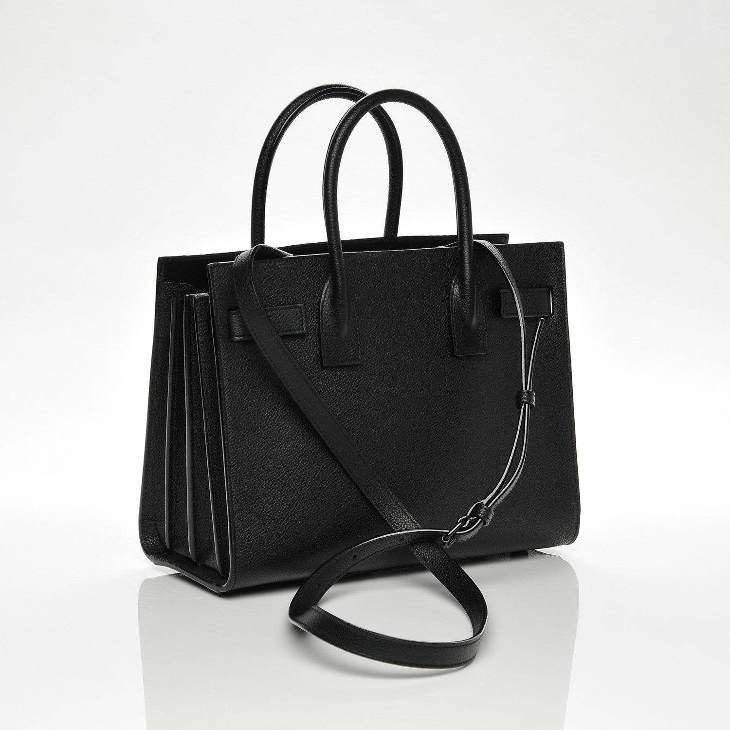 Saint Laurent Grained Calfskin Baby Sac De Jour Black 3 of 8