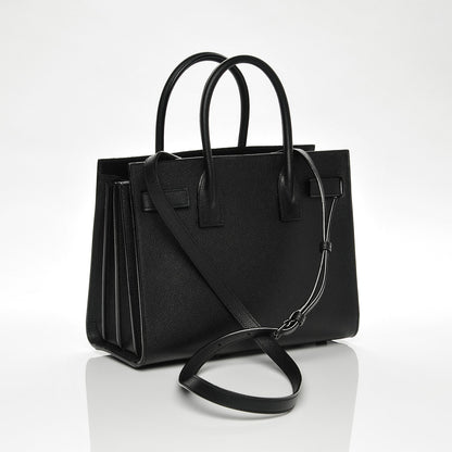 Saint Laurent Grained Calfskin Baby Sac De Jour Black 3 of 8