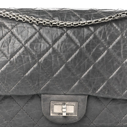 Chanel Aged Calfskin Quilted 50th Anniversary 2.55 Reissue 227 Flap Grey 10 of 13
