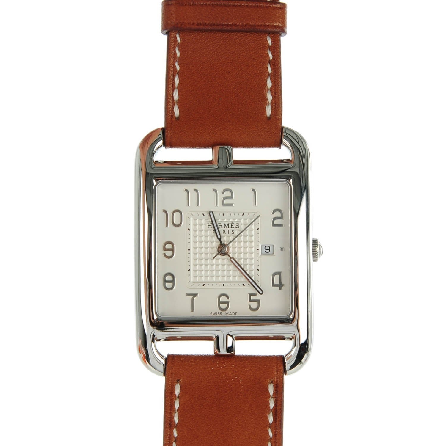 Hermes Stainless Steel Barenia 29mm Cape Cod Double Tour Quartz Watch Fauve 1 of 10