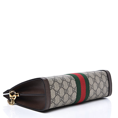 Gucci GG Supreme Monogram Web Small Ophidia Chain Shoulder Bag Brown 3 of 9