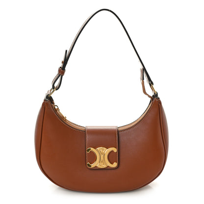 Celine Smooth Calfskin Medium Strap Ava Triomphe Shoulder Bag Tan 1 of 10