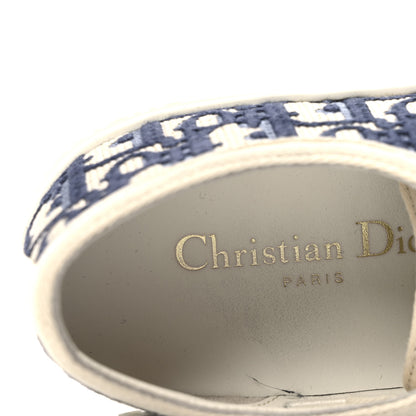 Christian Dior Canvas Oblique Walk 'N' Dior Low Top Sneakers 37 Deep Blue 8 of 9