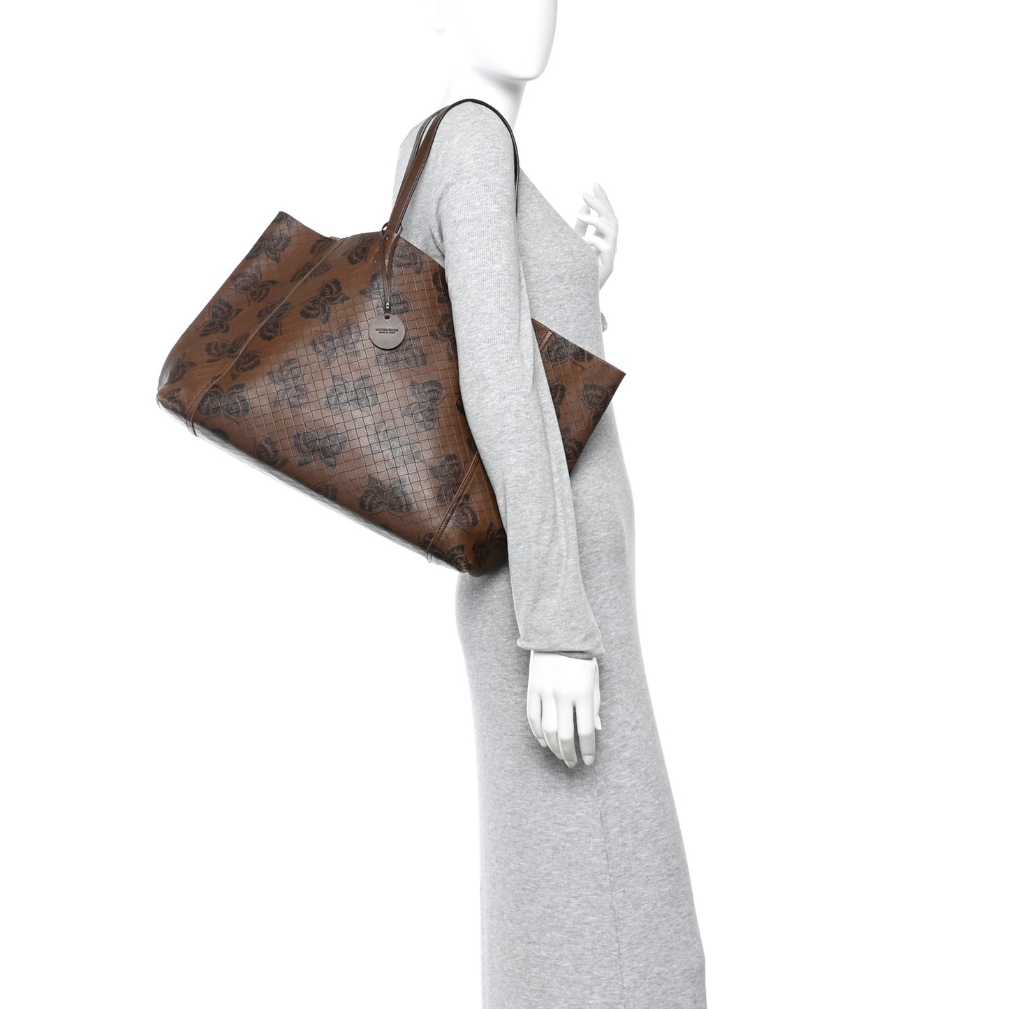 Nappa Intrecciato Butterfly Tote Brown