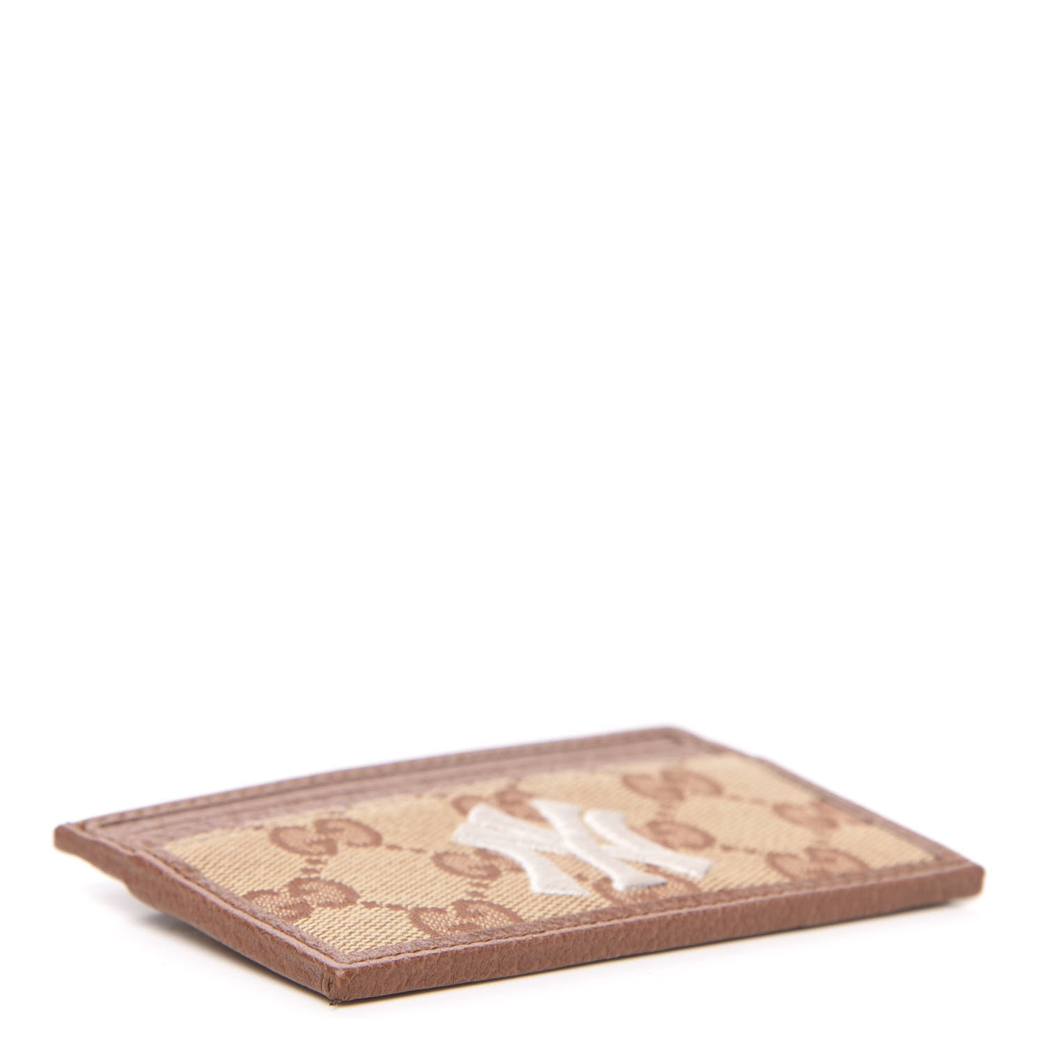 Gucci X MLB GG Monogram NY Yankees Card Holder Beige Ruggine Ivory 4 of 7