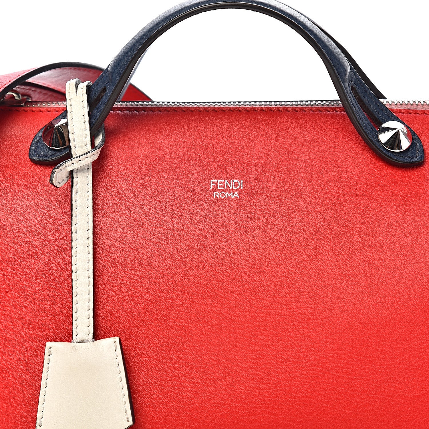Fendi Vitello Dolce 4 Color Medium By The Way Boston Bag Caipiroska Blue Multicolor 11 of 11