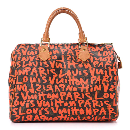 Louis Vuitton Monogram Graffiti Speedy 30 Orange 1 of 23