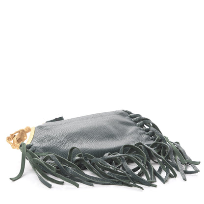 Valentino Garavani Calfskin C-Rockee Sagittarius Fringe Clutch Light Emerald 3 of 5