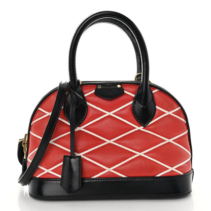 Louis Vuitton Lambskin Malletage Alma BB Rouge 1 of 9