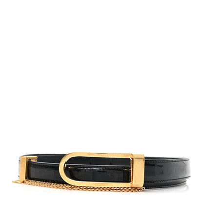 Saint Laurent Patent Buckle Belt 80 32 Black 1 of 5