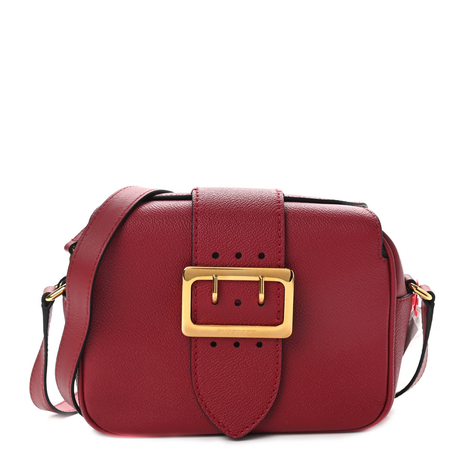 Burberry Soft Grain Calfskin Small Buckle Zip Bag Red 1 of 9