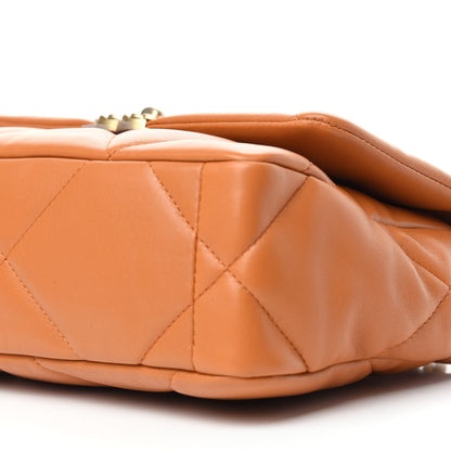 Chanel Lambskin Quilted Medium Chanel 19 Flap Light Brown 7 of 10