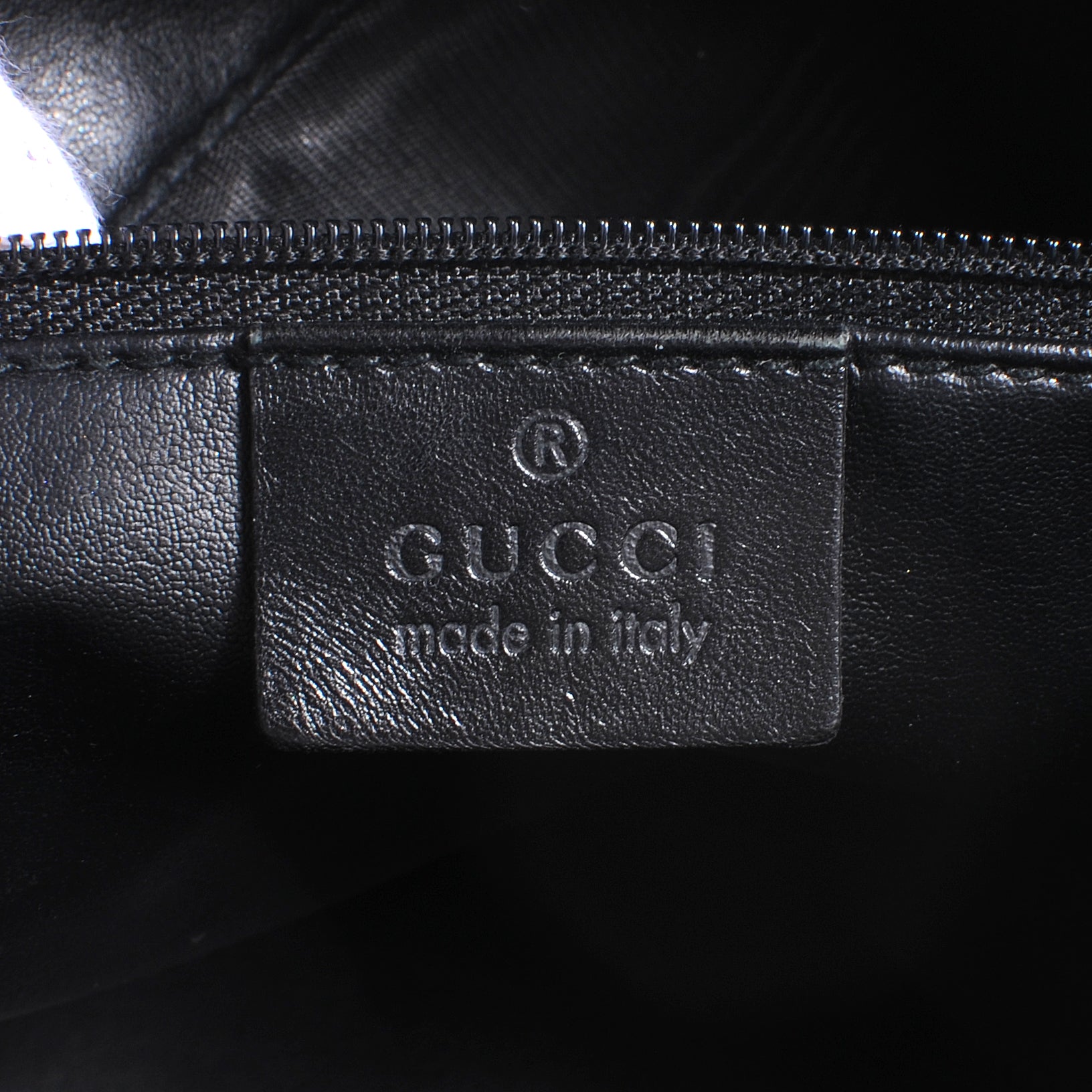 Gucci Monogram Drawstring Shoulder Bag Black 6 of 8