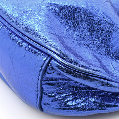 Balenciaga Metallic Arena Agneau Le Cagole Shoulder Bag XS Blue 12 of 12