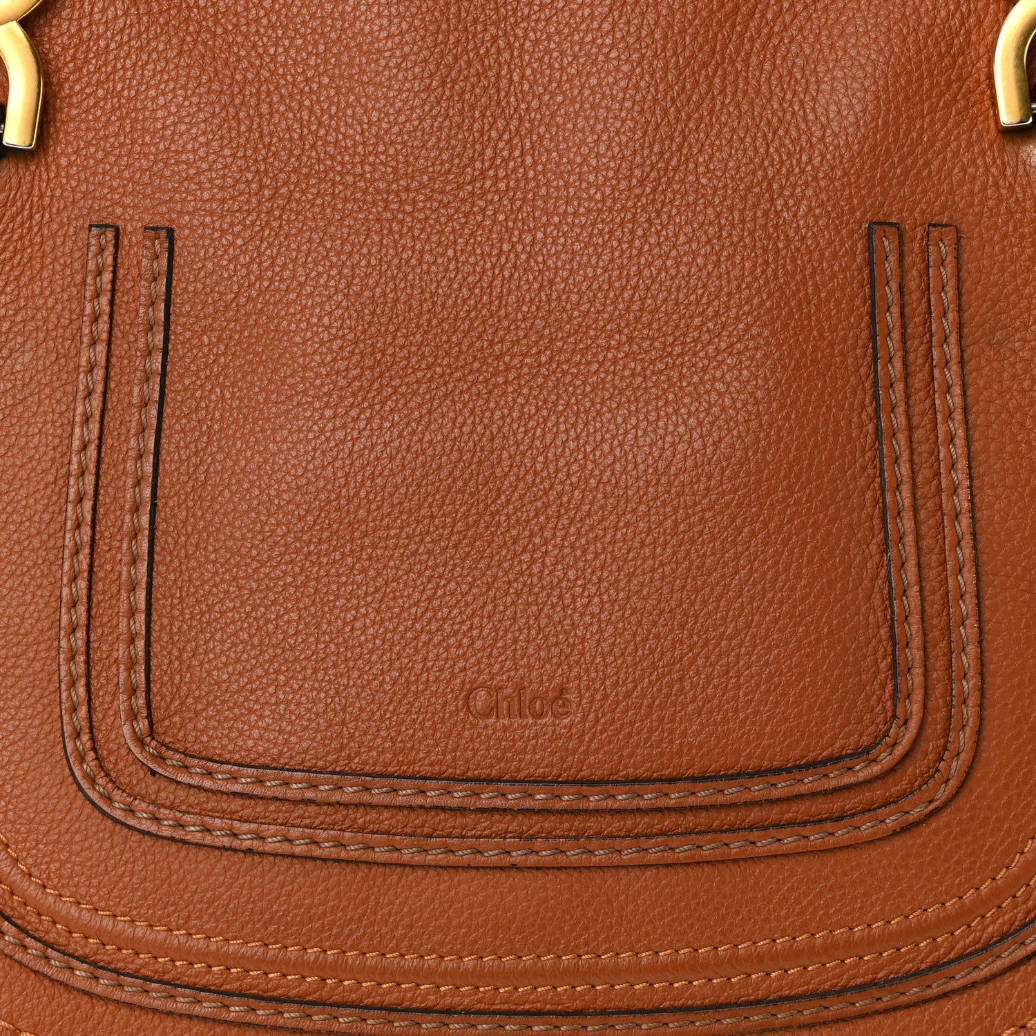 Chloe Calfskin Medium Marcie Satchel Tan 8 of 12