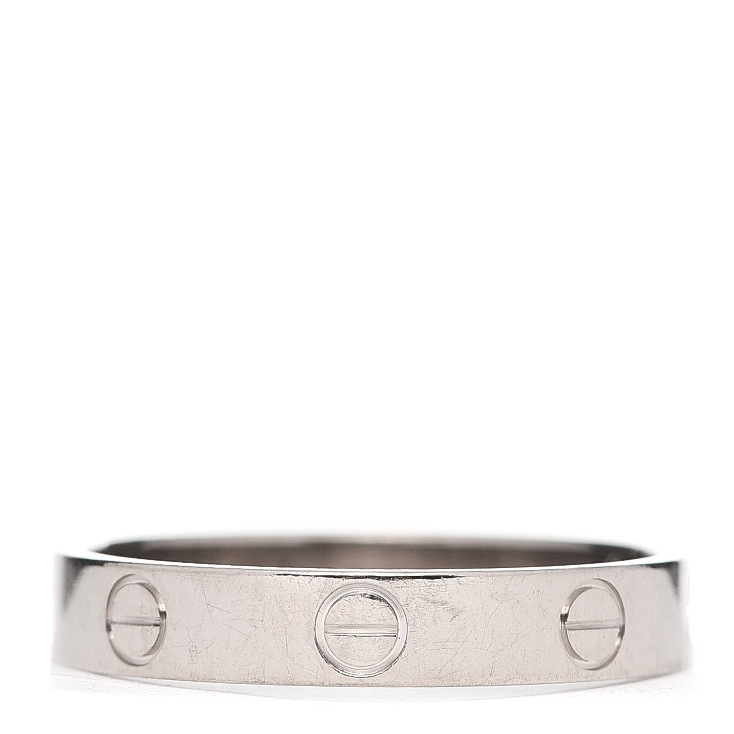 Cartier 18K White Gold 3.5mm LOVE Wedding Band Ring 57 8 3 of 5