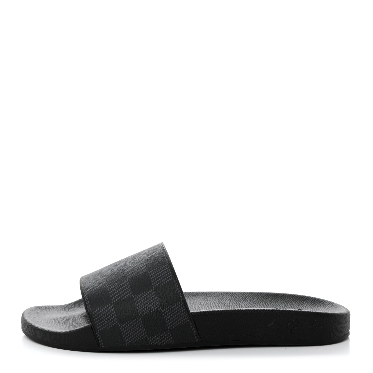 Louis Vuitton Rubber Damier Mens Waterfront Mules 7.5 Black 1 of 8