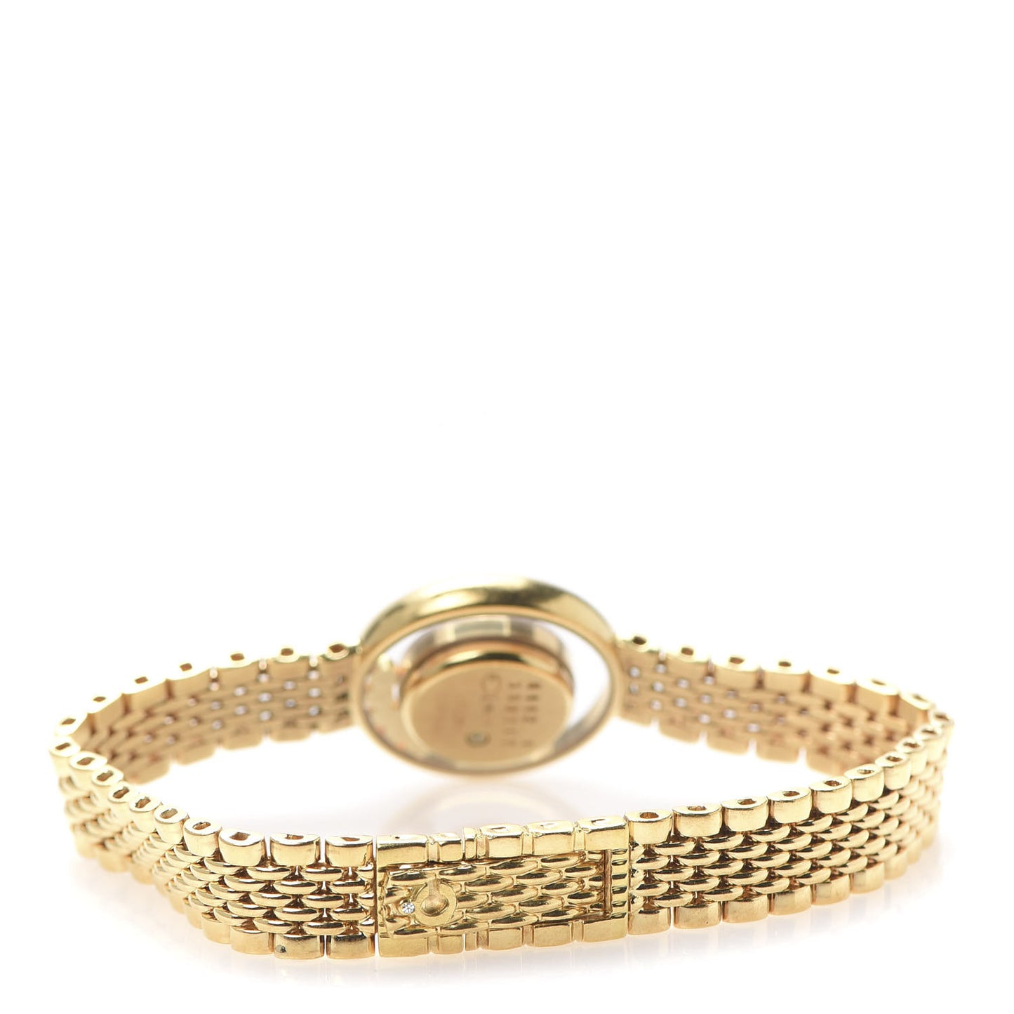 18K Yellow Gold 5 Diamond 22mm Happy Diamonds Quartz Watch