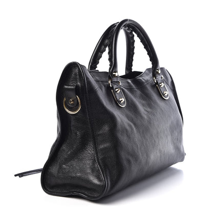 Balenciaga Chevre Gold Metallic Edge Hardware City Black 3 of 13