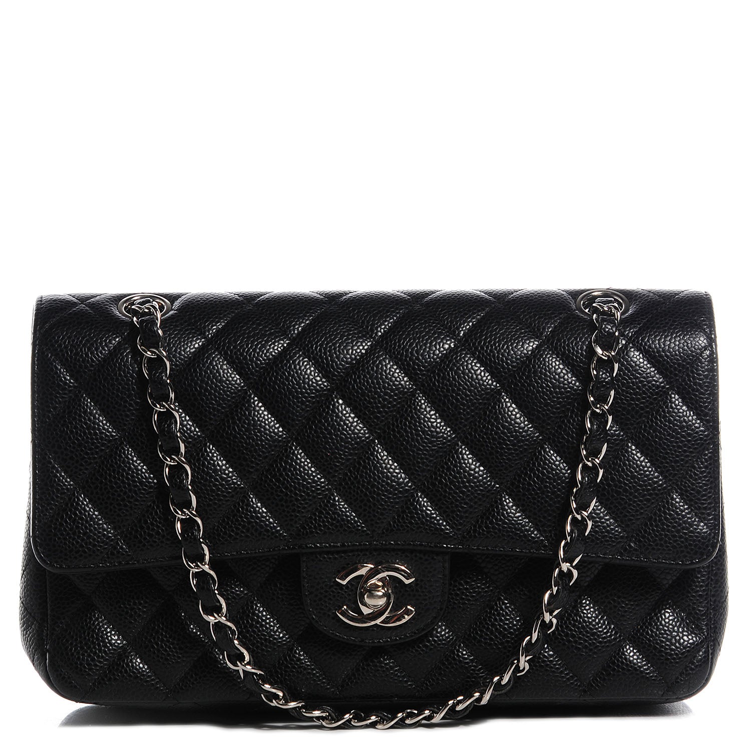 Chanel Caviar Quilted Medium Double Flap Black 1 of 8