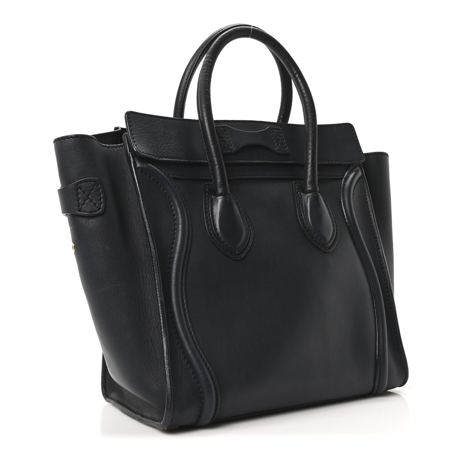 Smooth Calfskin Micro Luggage Navy Blue