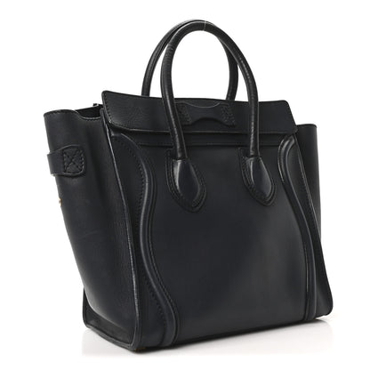 Celine Smooth Calfskin Micro Luggage Navy Blue 3 of 9