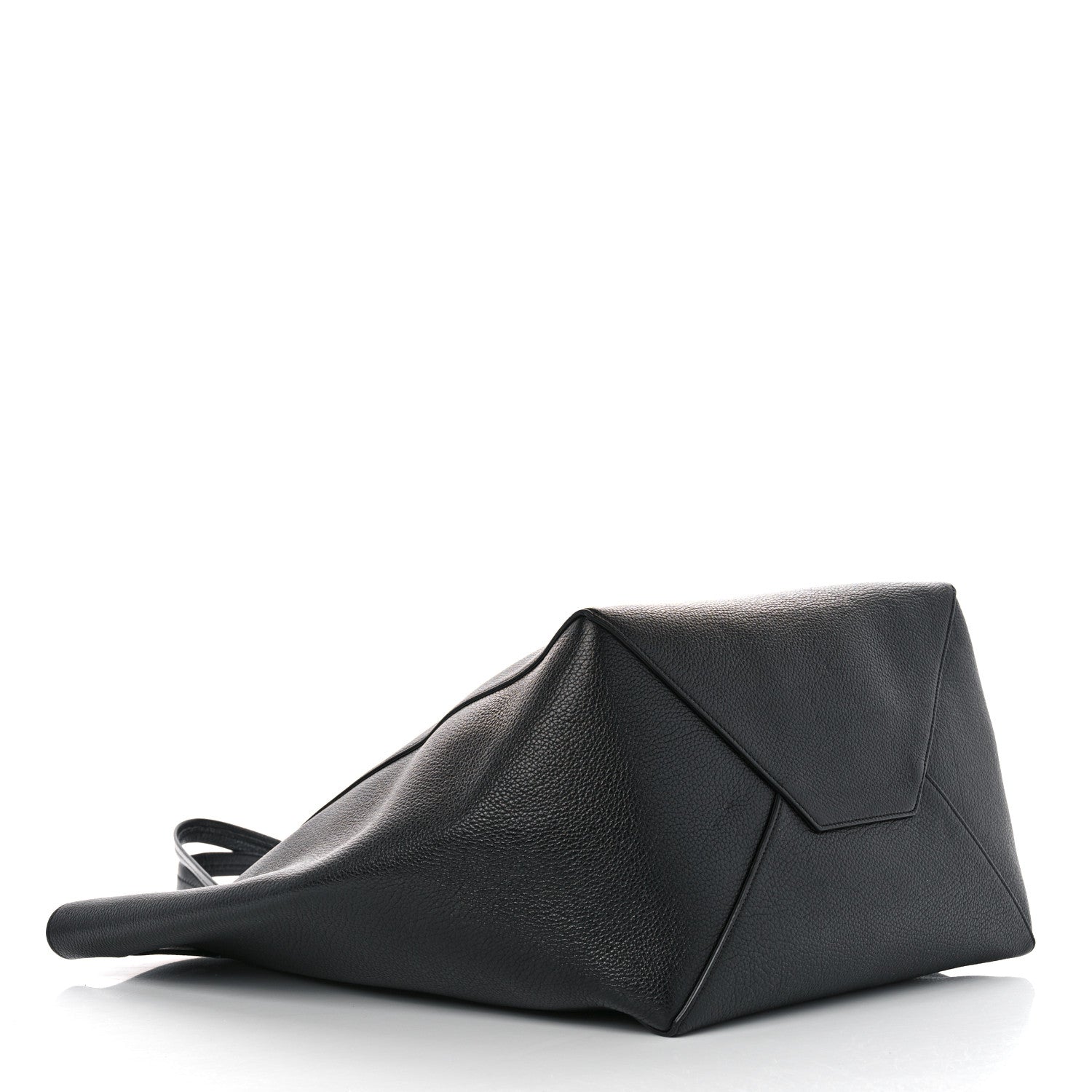 Celine Soft Grained Calfskin Medium Belt Cabas Phantom Black 4 of 10
