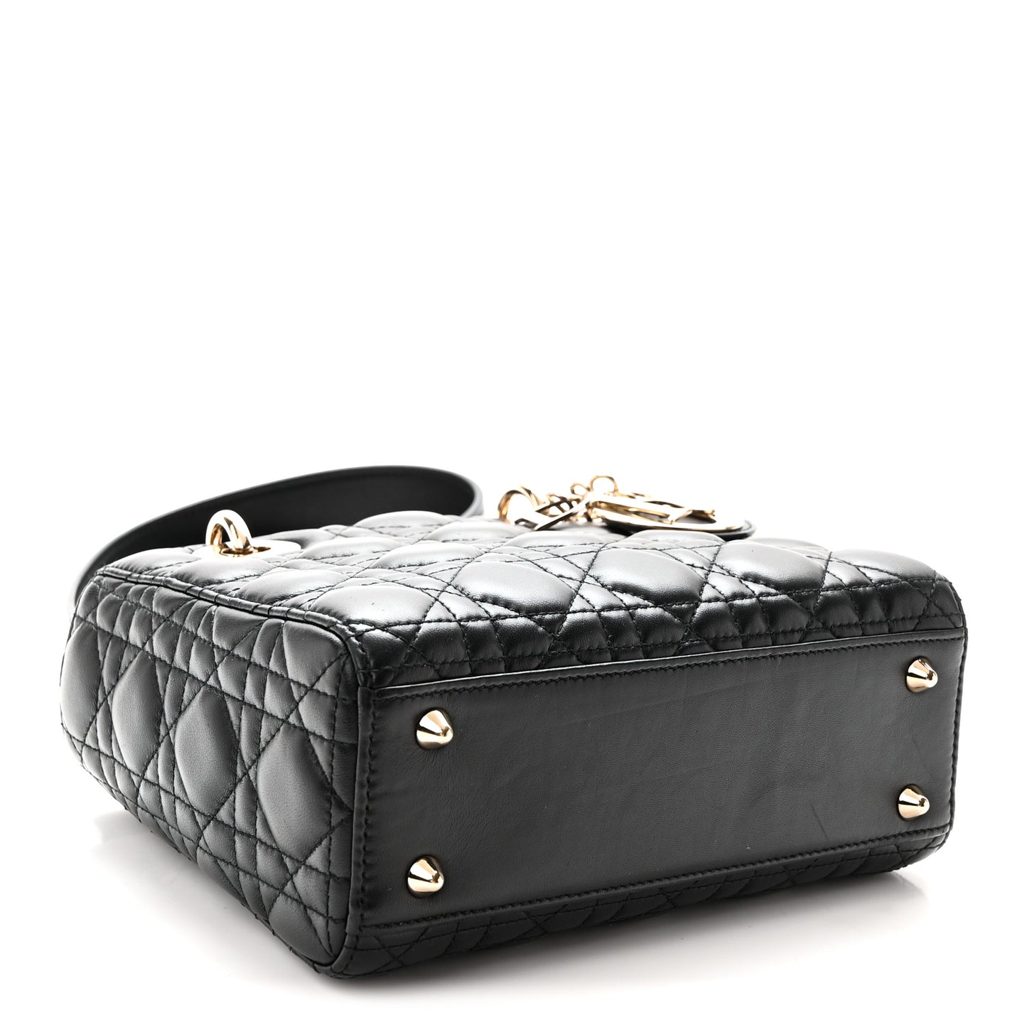 Lambskin Cannage Small Lucky Badges My Lady Dior Black