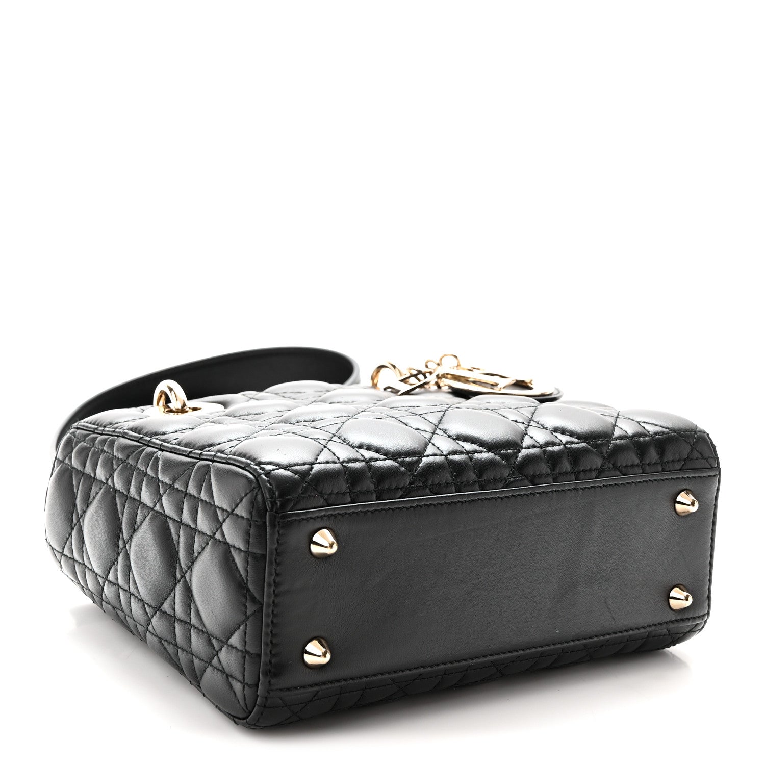 Christian Dior Lambskin Cannage Small Lucky Badges My Lady Dior Black 4 of 9