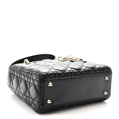 Christian Dior Lambskin Cannage Small Lucky Badges My Lady Dior Black 4 of 9
