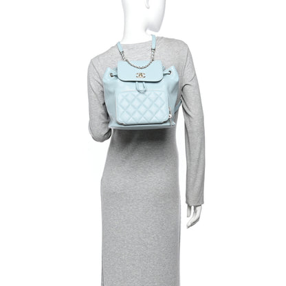 Chanel Caviar Quilted Business Affinity Backpack Light Blue 2 of 10