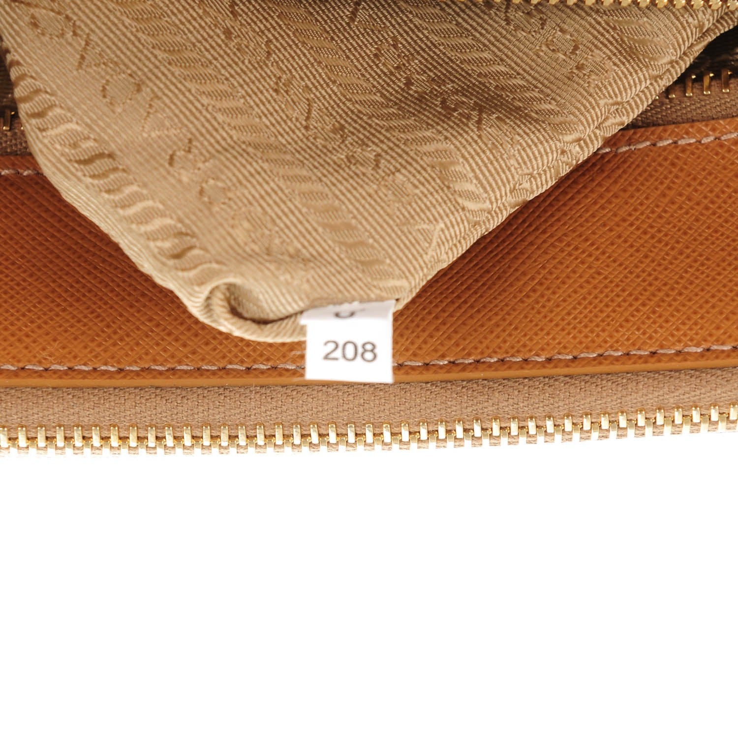 Prada Saffiano Large Galleria Double Zip Tote Caramel 9 of 9