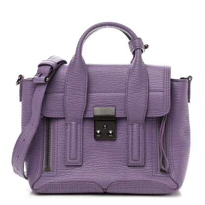 3.1 Phillip Lim Textured Calfskin Mini Pashli Satchel Violet 1 of 8