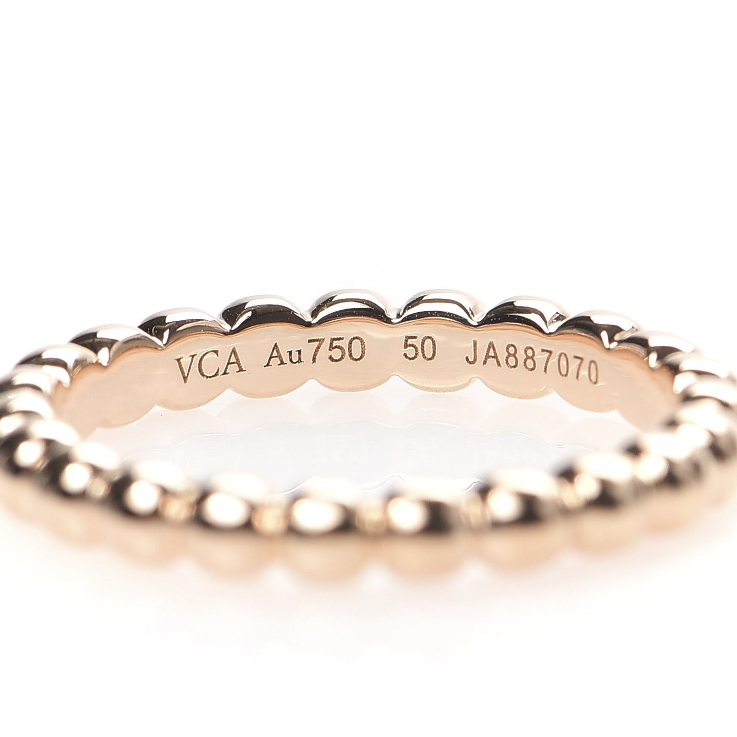 18K Rose Gold Medium Perlee Ring 50 5.25