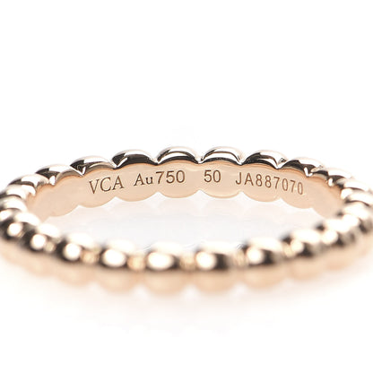 Van Cleef & Arpels 18K Rose Gold Medium Perlee Ring 50 5.25 4 of 6