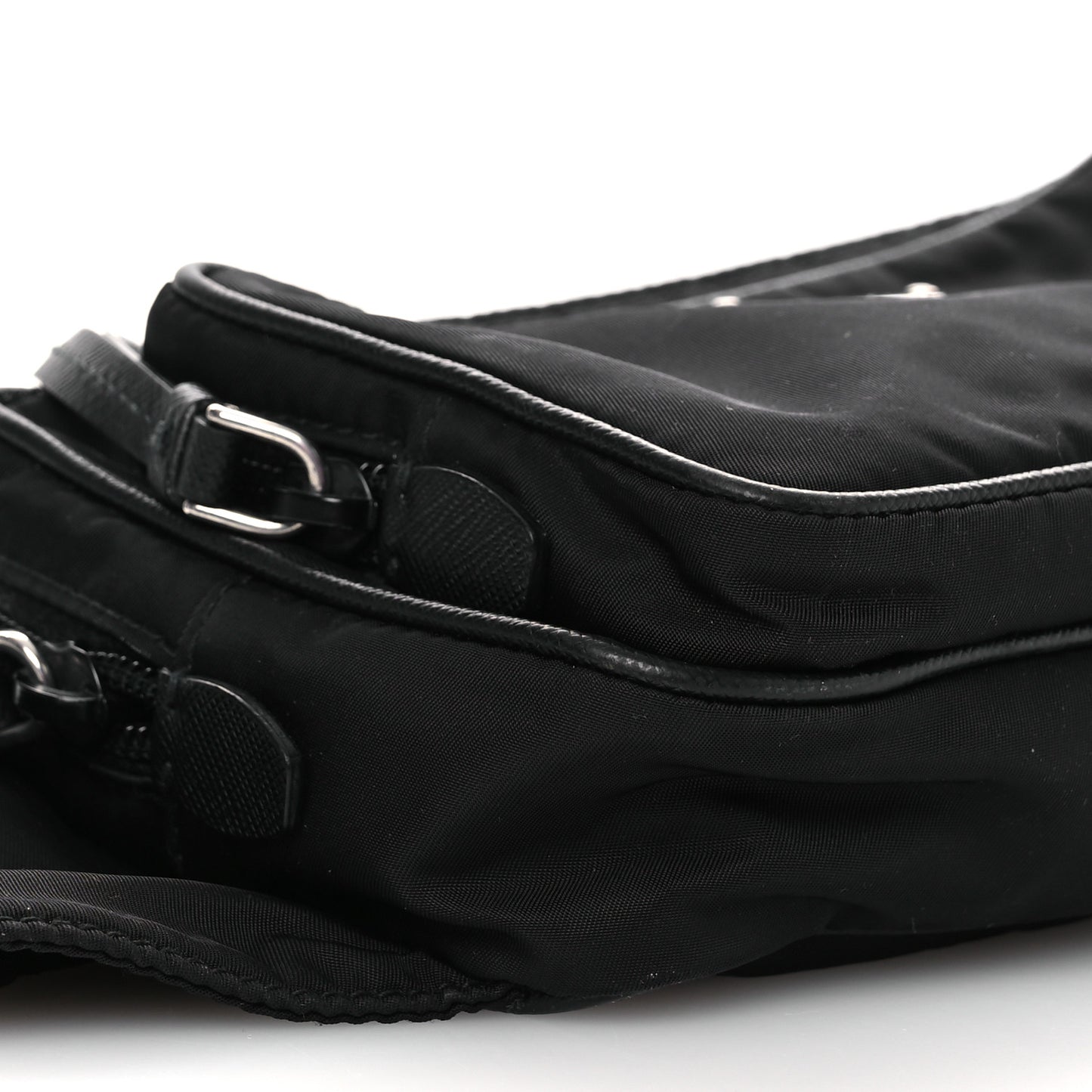 Re-Nylon Saffiano Belt Bag Black Black