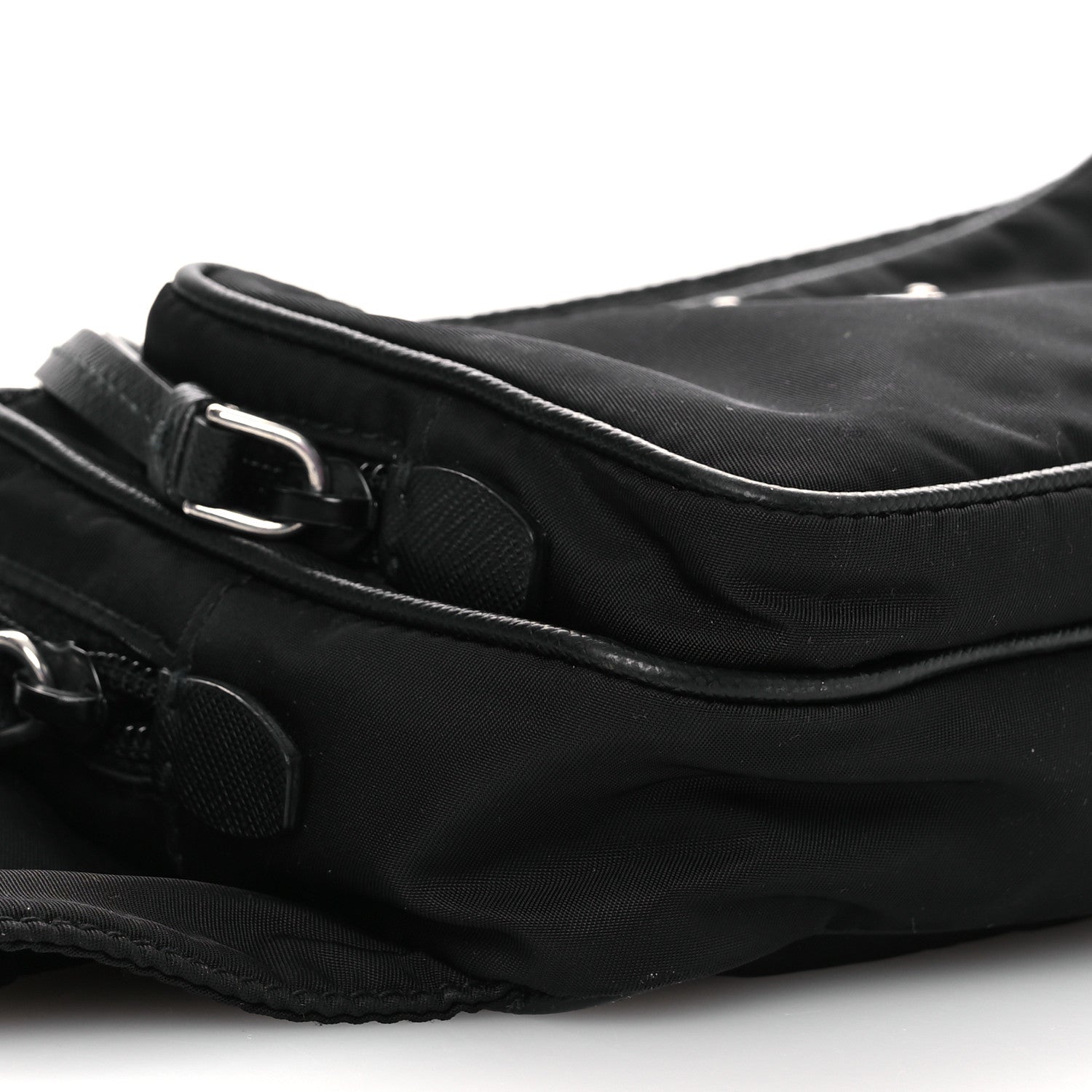 Prada Re-Nylon Saffiano Belt Bag Black Black 9 of 13