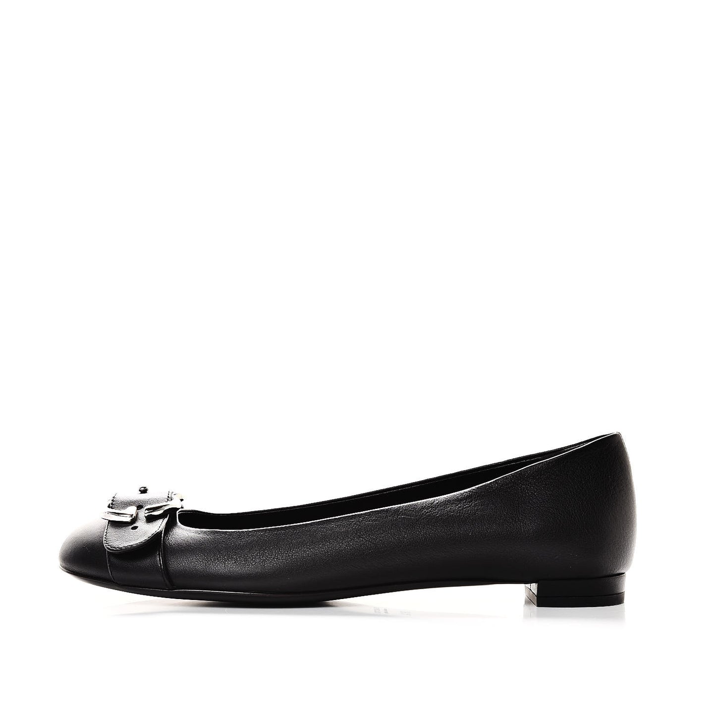 Calfskin Sachalin Ballerina Flats 38.5 Black