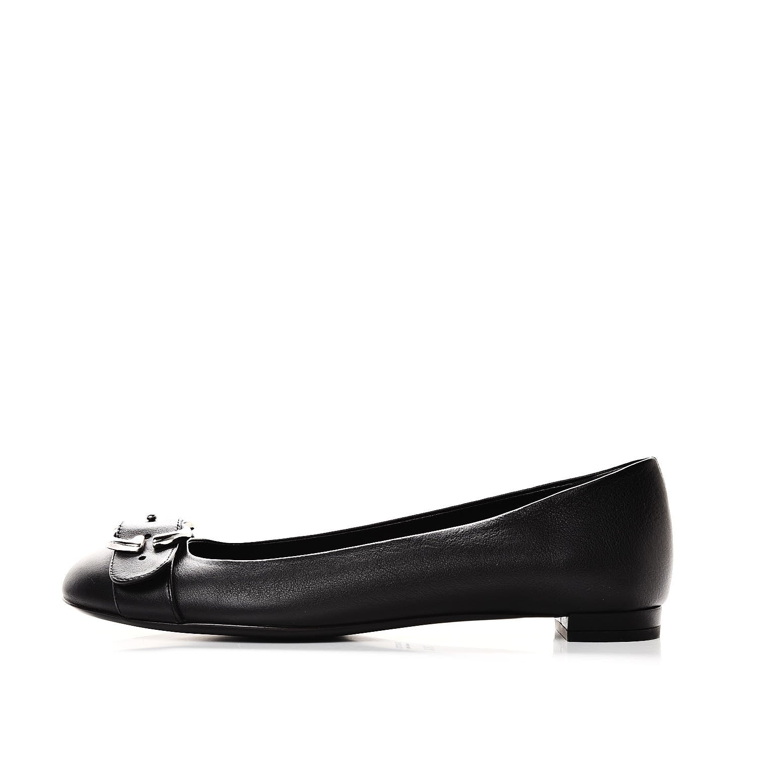 Gucci Calfskin Sachalin Ballerina Flats 38.5 Black 1 of 10