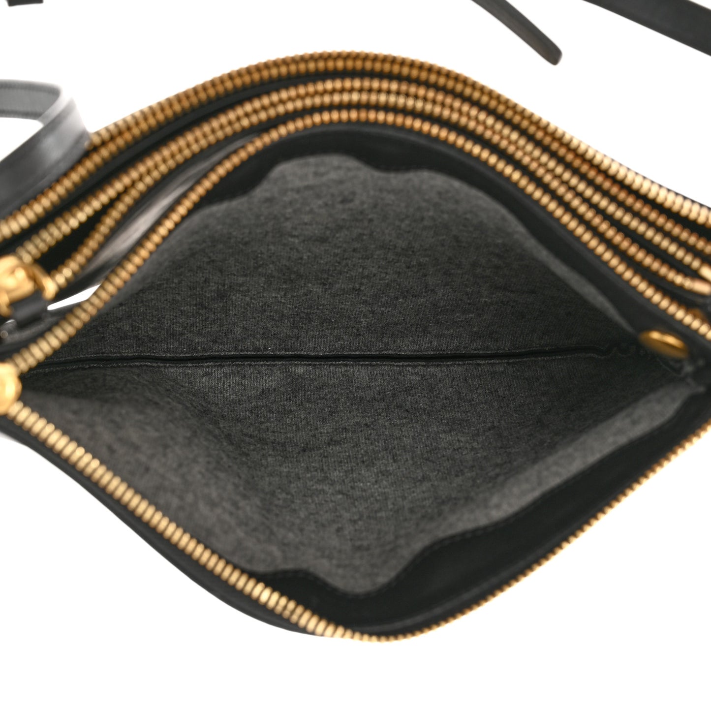 Lambskin Large Trio Crossbody Bag Black