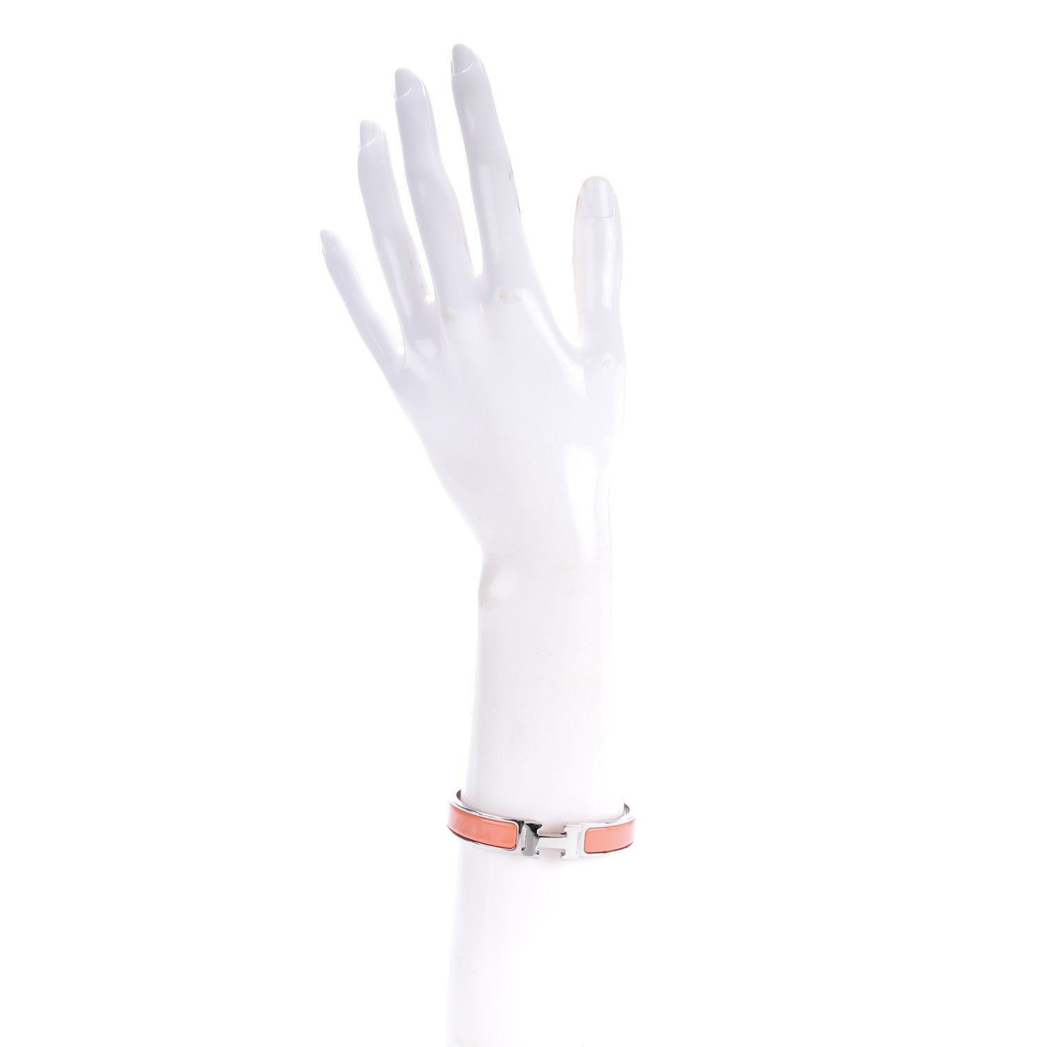 Hermes Enamel Narrow Clic Clac H Bracelet GM Rose Saumon 2 of 5