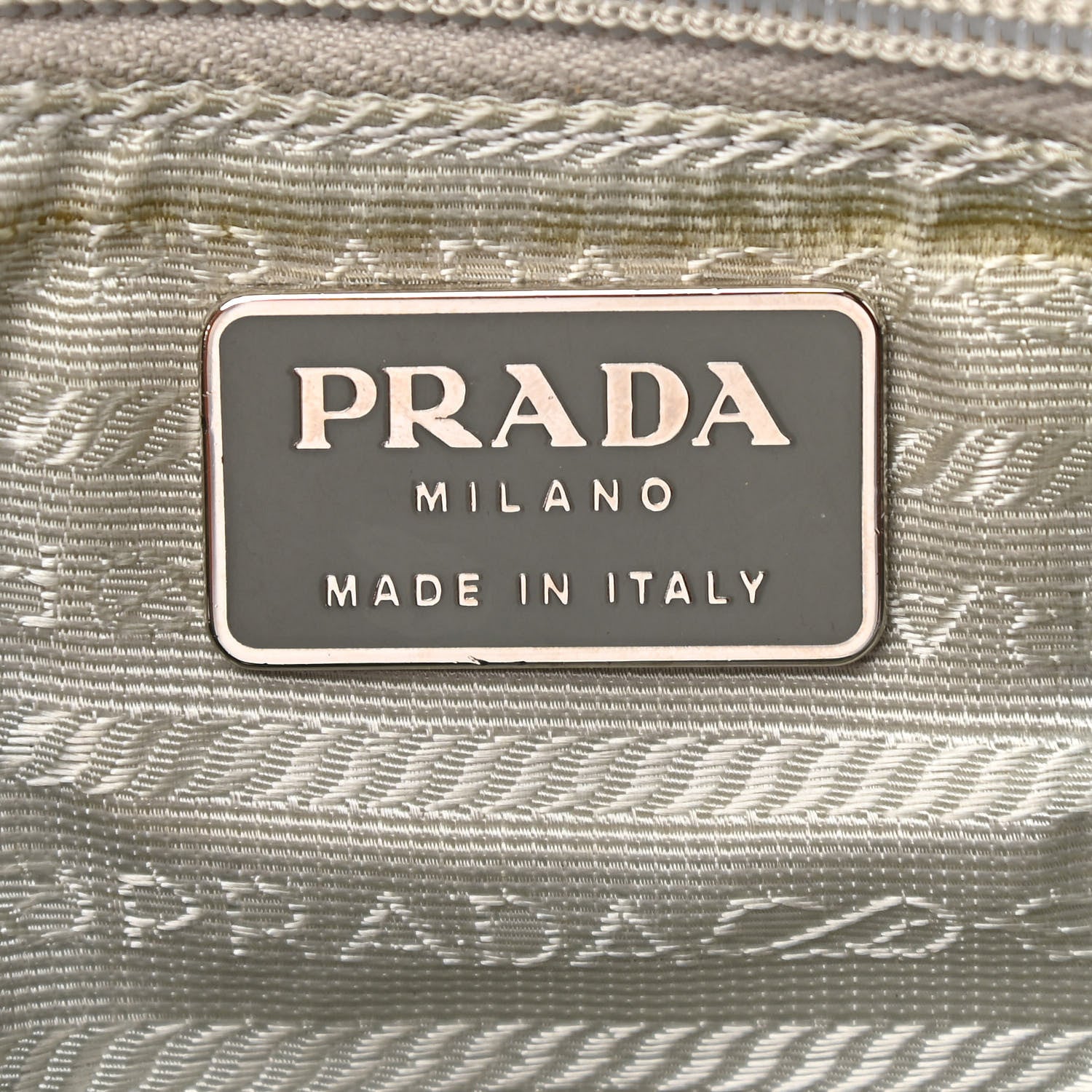 Prada Nylon Vela Patent Backpack Argento 6 of 17