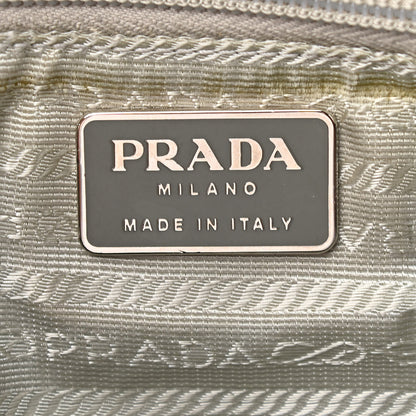 Prada Nylon Vela Patent Backpack Argento 6 of 17